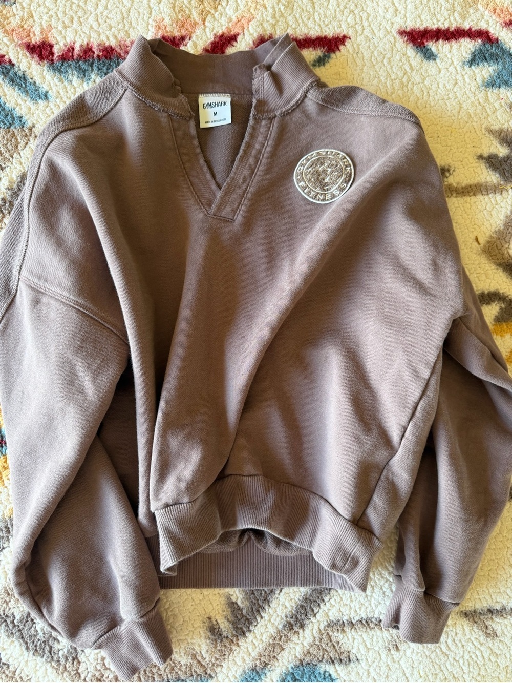 Gymshark Chocolate Brown V‑Notch Pullover